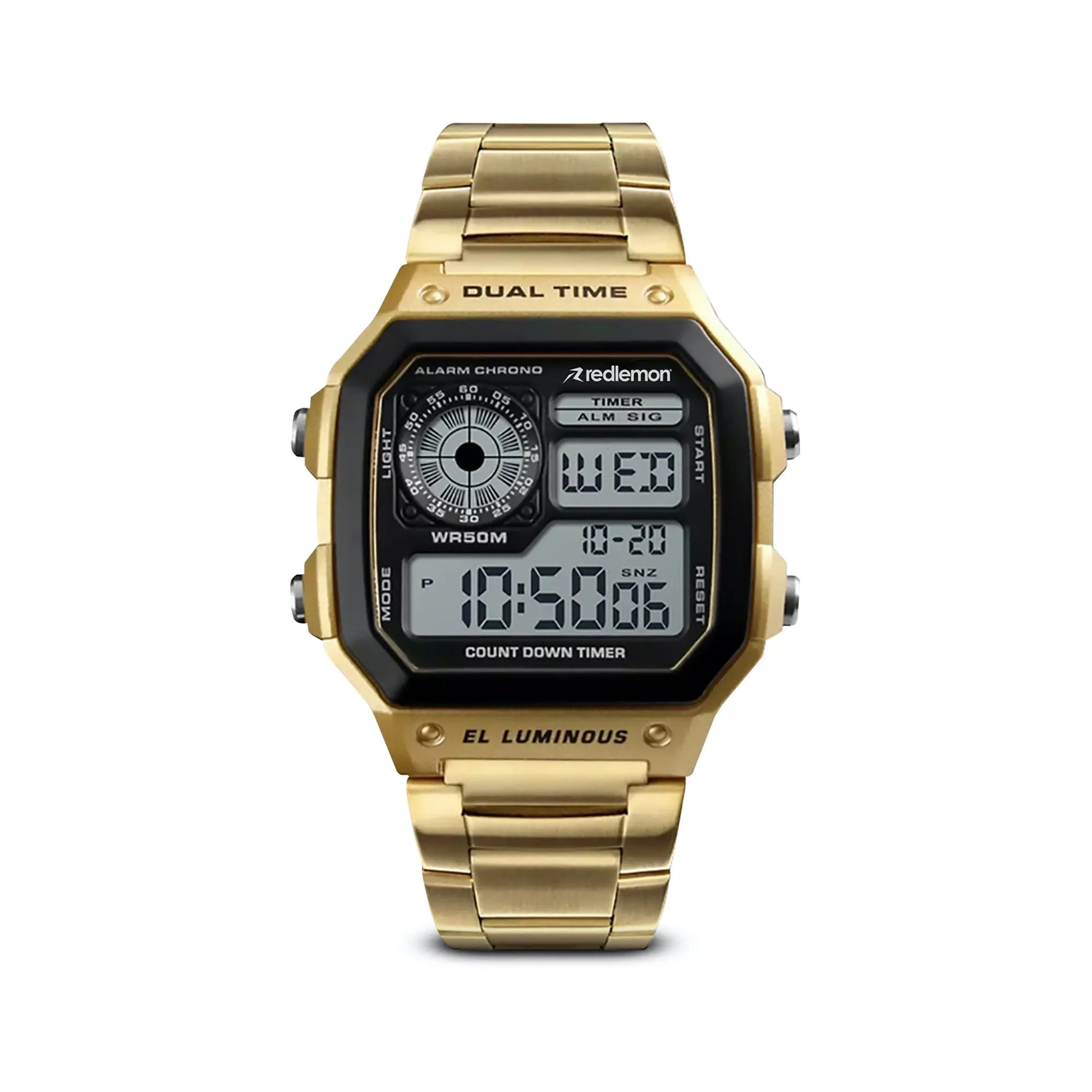 Reloj Digital Clásico con Correa de Metal Mod. 1335 Redlemon Technology México