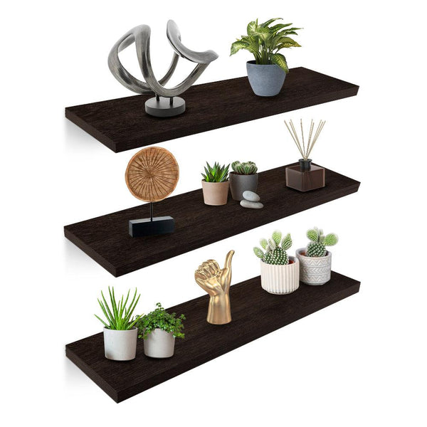 Repisas Flotantes de Madera 3 Piezas de 50x15 cm