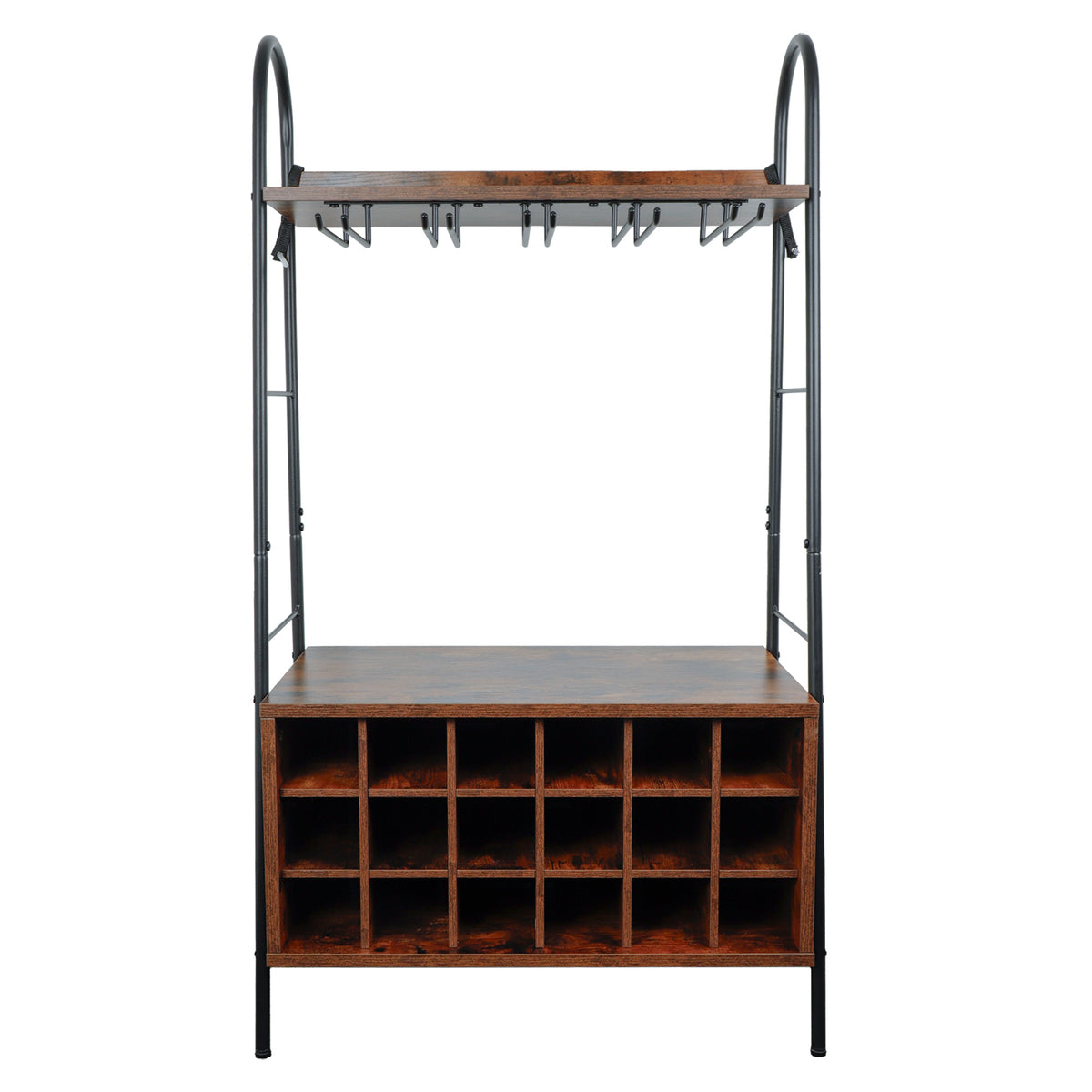 Cava de Vino tipo Cantina Mueble Organizador para 18 Botellas y Copas