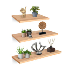 Set de 3 Repisas Flotantes de Madera de 30, 40 y 50 cm