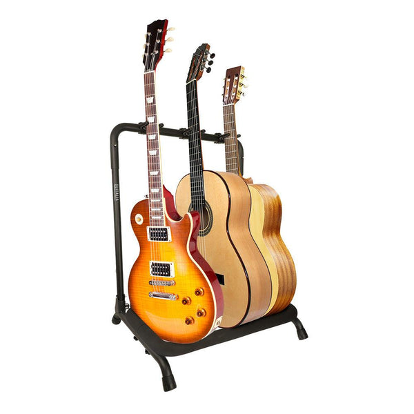 Soporte para 3 Guitarras Universal Plegable para Eléctrica, Acústica, Bajo Guitalia