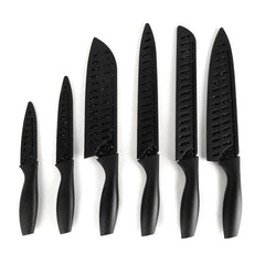 Juego de 6 Cuchillos de Cocina de Acero Inoxidable con Fundas
