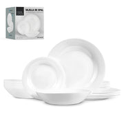 Vajilla de Opal 6 Personas (18 Pz.) Platos Ultra Resistentes