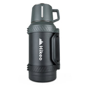 Termo HIKEO negro de 1.6 L con taza, asa superior y correa para transportar