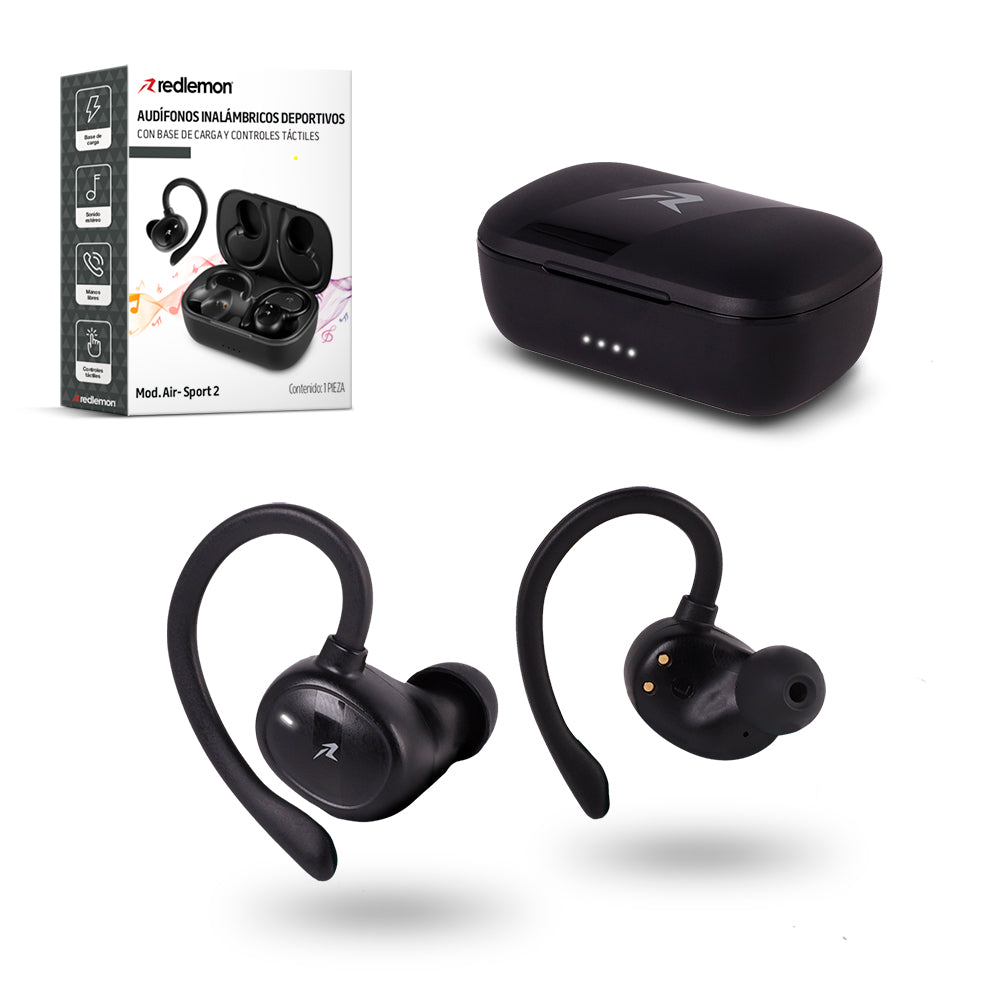 Audífonos Inalámbricos Air-Sport 2 Bluetooth 5.1 Contra Agua IPX4 Redlemon Technology México