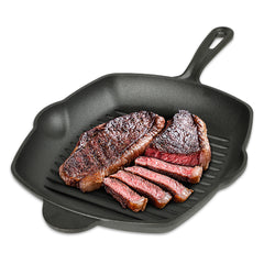 Sartén Grill de Hierro Fundido Precurado de 2 L