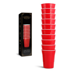 Set de 10 vasos reutilizables de 530 ml