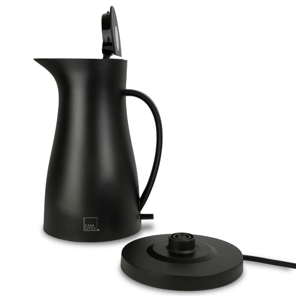 Tetera Eléctrica Hervidor de Agua Interior de Acero Inoxidable 1 Litro