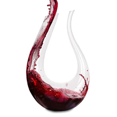 Decantador de Vino de Cristal Ultra Fino en Forma de U 1.6 Litros