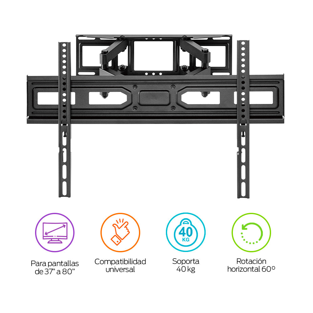 Soporte Articulado para TV de 37 a 80 Pulgadas, hasta 40 kg — vista complementaria