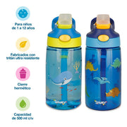 Termos para Agua de Niños de Tritán Ultra Resistente 2 Piezas 500 ml - Redlemon
