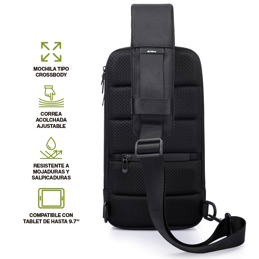 Mochila Crossbody para Tablet de 9.7 Pulgadas Resistente al Agua — vista complementaria