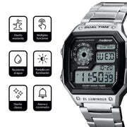 Reloj Digital Clásico con Correa de Metal Mod. 1335 Redlemon Technology México