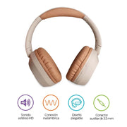 Audífonos Inalámbricos de Diadema BT5.3 Ultra HD 50 Horas de Batería Redlemon Technology México