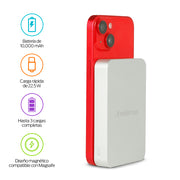 Power Bank Magnético de 10,000 mAh con Carga de 15 W — componentes incluidos