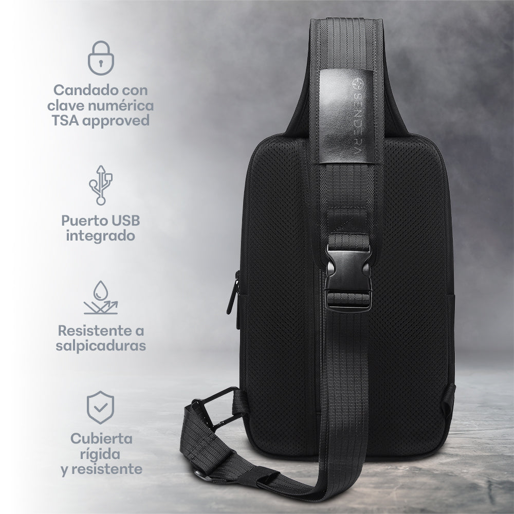 Mochila Crossbody con Candado TSA y Puerto USB Redlemon — vista complementaria