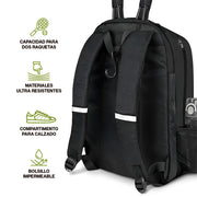 Mochila para Tenis para 2 Raquetas, Calzado y Ropa Húmeda