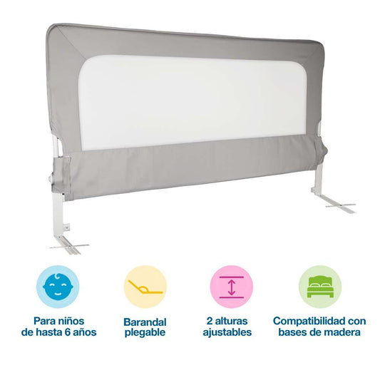 Barandal para Cama de Niños de Altura Ajustable Universal - Redlemon