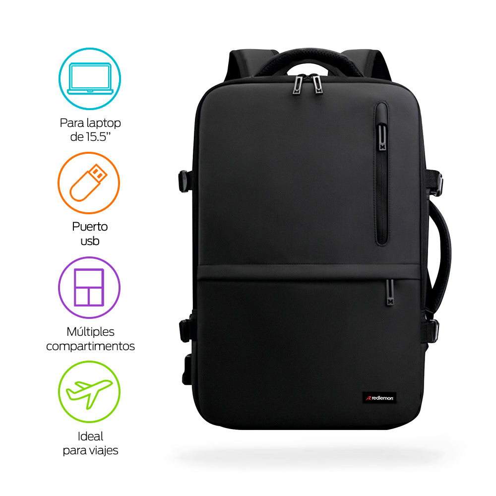 Mochila para Laptop Antirrobo Extra Grande con Puerto USB Redlemon Technology México