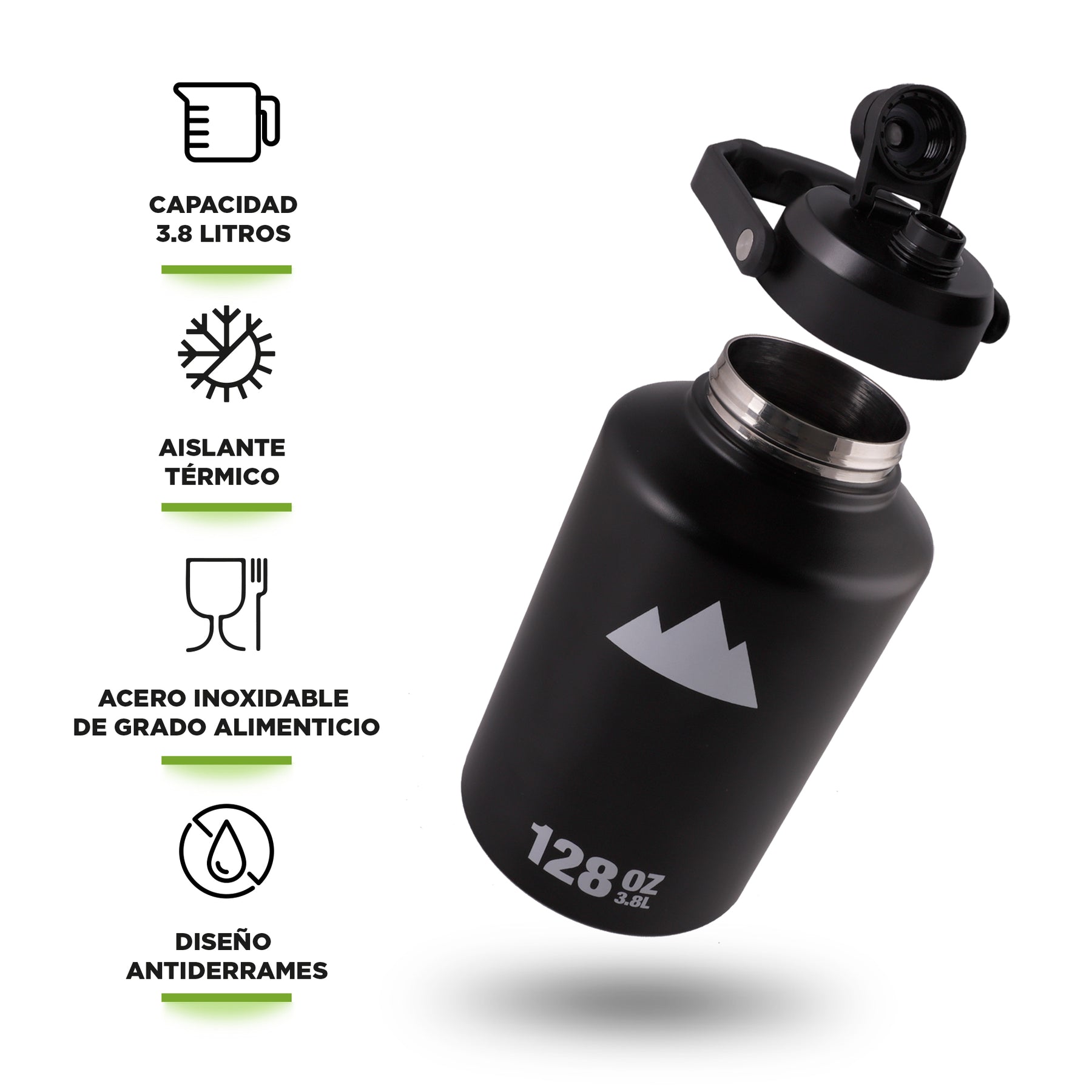 Termo de Acero Inoxidable Doble Pared de Aislamiento Térmico Hikeo Redlemon Technology México