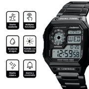 Reloj Digital Clásico con Correa de Metal Mod. 1335 Redlemon Technology México