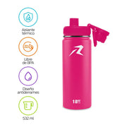 Termo de Acero Inoxidable Térmico hasta 24 Hrs 532 Ml Redlemon Technology México