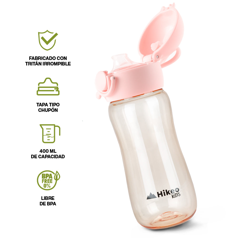 Termo para Agua para Niños de Tritán Indestructible 2 Pz. 400 ml