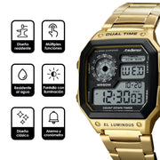 Reloj Digital Clásico con Correa de Metal Mod. 1335 Redlemon Technology México