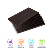 Repisas Flotantes de Madera 6 Piezas de 30x15 cm Redlemon Technology México