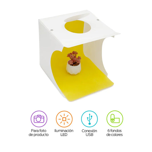 Caja de Luz para Fotografía Semi Profesional (24x23x22cm) Redlemon Technology México