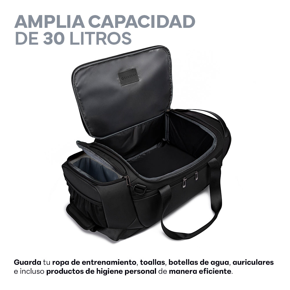 Maleta Mochila Deportiva de 30 L con Compartimento Húmedo — detalle del producto