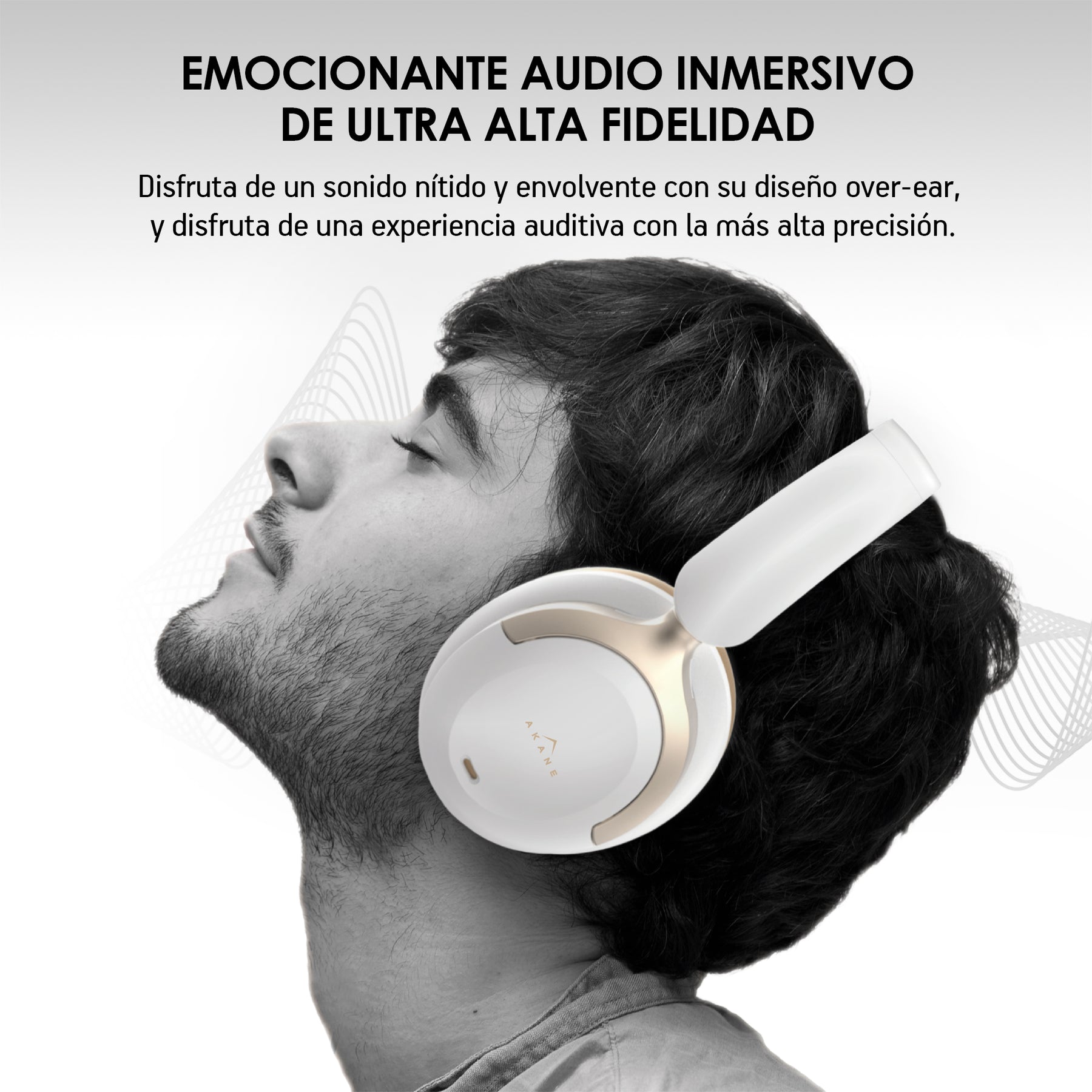 Audífonos Bluetooth 5.4 con Cancelación Activa de Ruido AKANE — detalle del producto