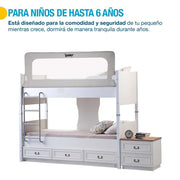 Barandal para Cama de Niños de Altura Ajustable Universal - Redlemon