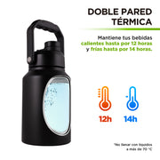 Termo de Acero Inoxidable Doble Pared de Aislamiento Térmico Hikeo Redlemon Technology México