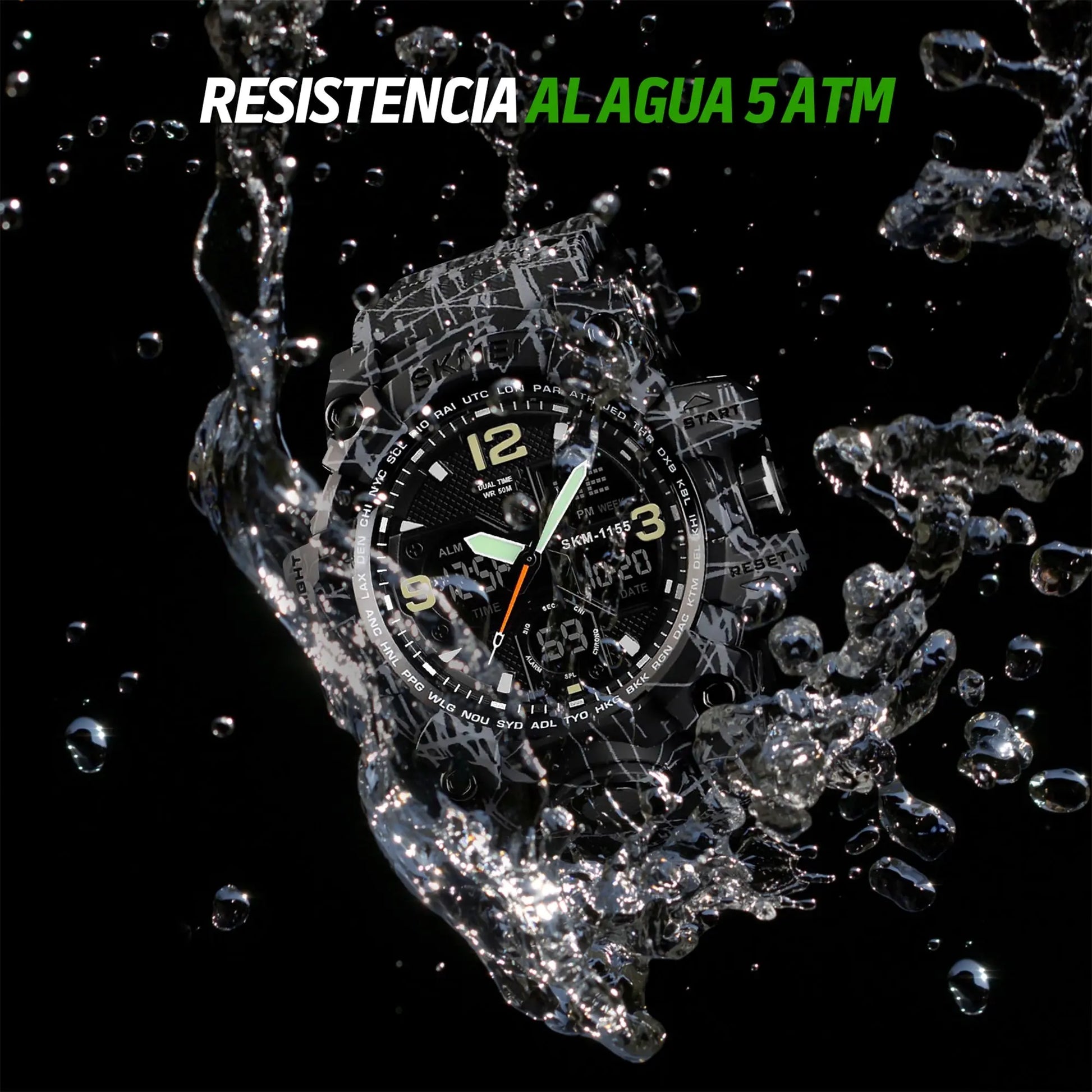 Reloj Digital y Analógico Deportivo Contra Agua 1155b Redlemon Technology México
