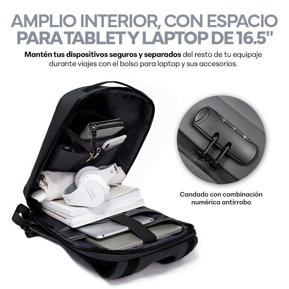 Mochila de 21 L para Laptop de 16.5 Pulgadas con Candado — detalle del producto
