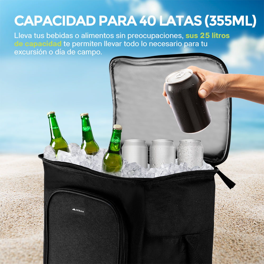 Hielera Térmica Aislada con Ruedas para 40 Latas (25 Litros)