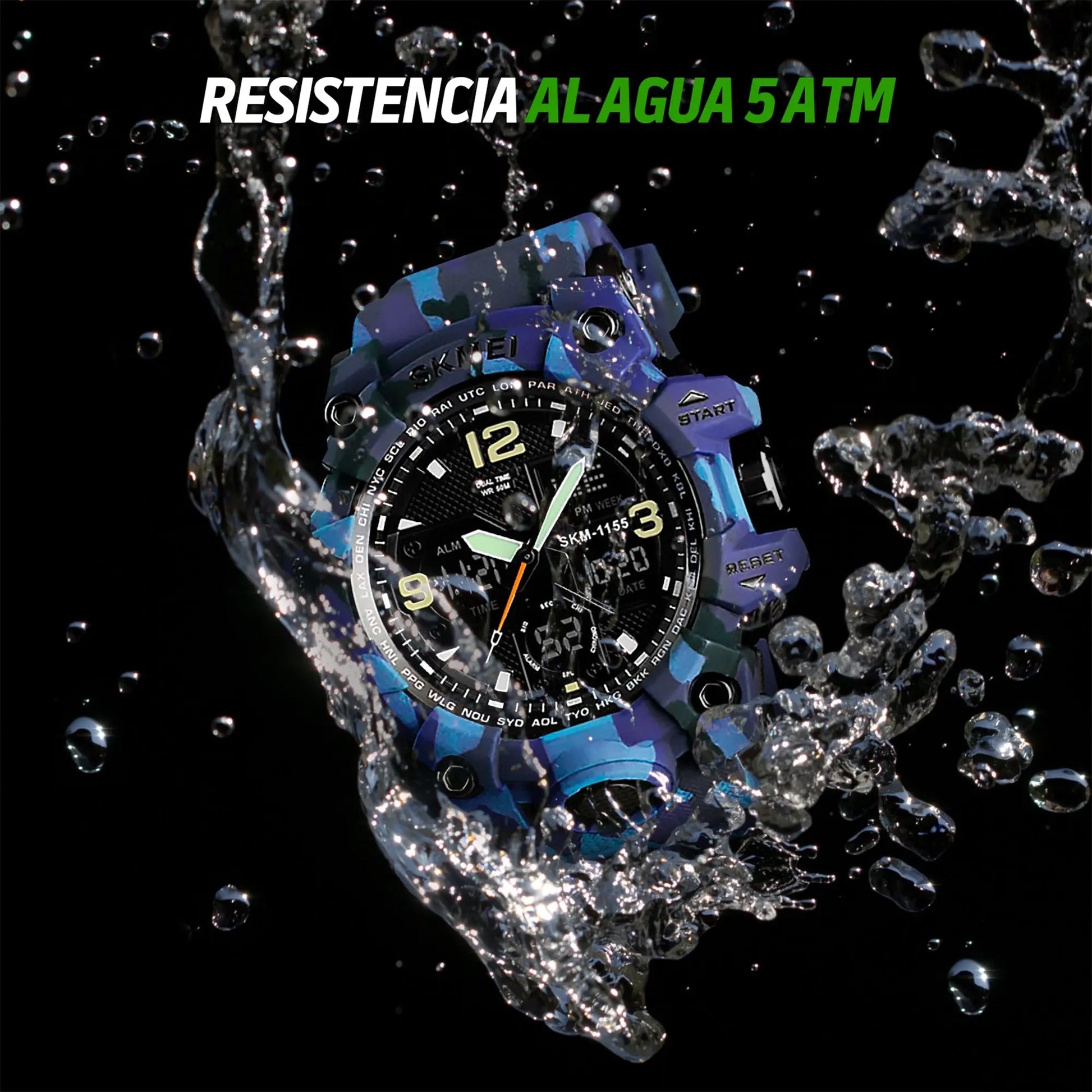 Reloj Digital y Analógico Deportivo Contra Agua 1155b Redlemon Technology México