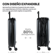 Maleta Carry On 20” Expandible Equipaje de Mano Plegable con Candado