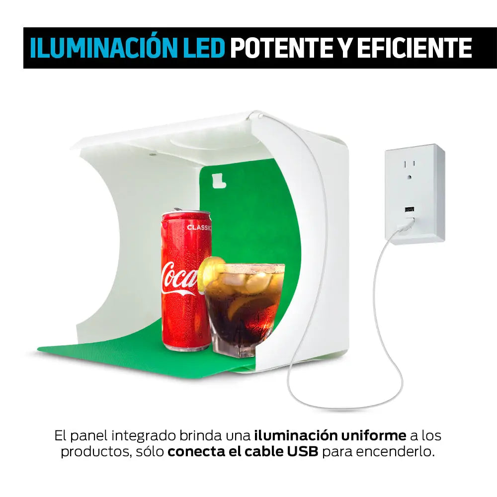 Caja de Luz para Fotografía Semi Profesional (24x23x22cm) Redlemon Technology México