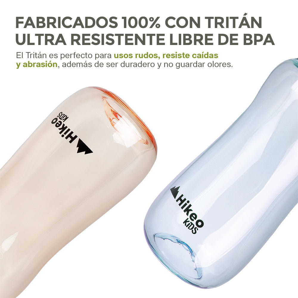 Termo para Agua para Niños de Tritán Indestructible 2 Pz. 400 ml