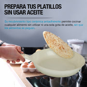 Batería de Cocina Cubierta de Cerámica Antiadherente 10 Piezas