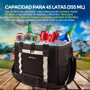 Hielera Térmica Aislada para 45 Latas (30 Litros) con Correa para Transportar