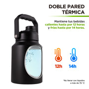 Termo de Acero Inoxidable Doble Pared de Aislamiento Térmico Hikeo Redlemon Technology México