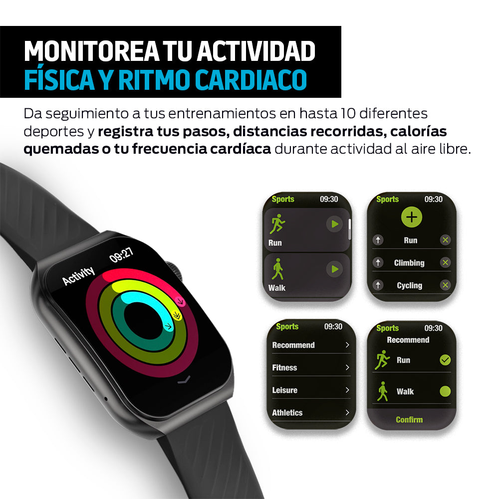 Smartwatch Pantalla Táctil AMOLED 1.96” con Funciones de Salud IP67