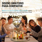 Lazy Susan de vidrio templado giratoria de 58 cm — detalle del producto