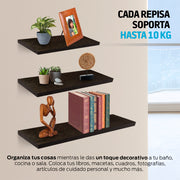 Repisas Flotantes Madera 3 Pz 30x15, 40x15 y 50x15 cm Redlemon Technology México