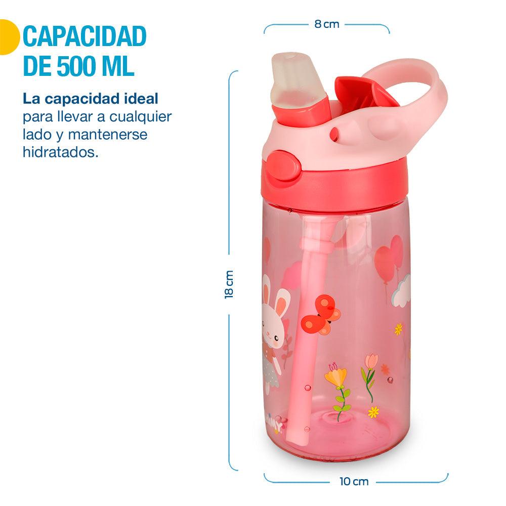 Termos para Agua de Niños de Tritán Ultra Resistente 2 Piezas 500 ml - Redlemon