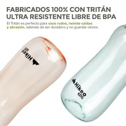 Termo para Agua para Niños de Tritán Indestructible 2 Pz. 400 ml