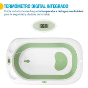Tina de Baño para Bebé Plegable y Termómetro Integrado - Redlemon